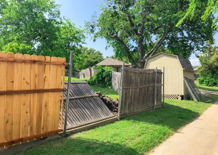 fence installation attleboro replacing damaged backyard panels